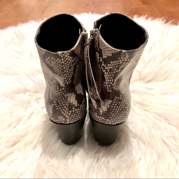 DOLCE VITA Snakeskin Block Heel Ankle Booties 9.5 - Picture 5 of 8